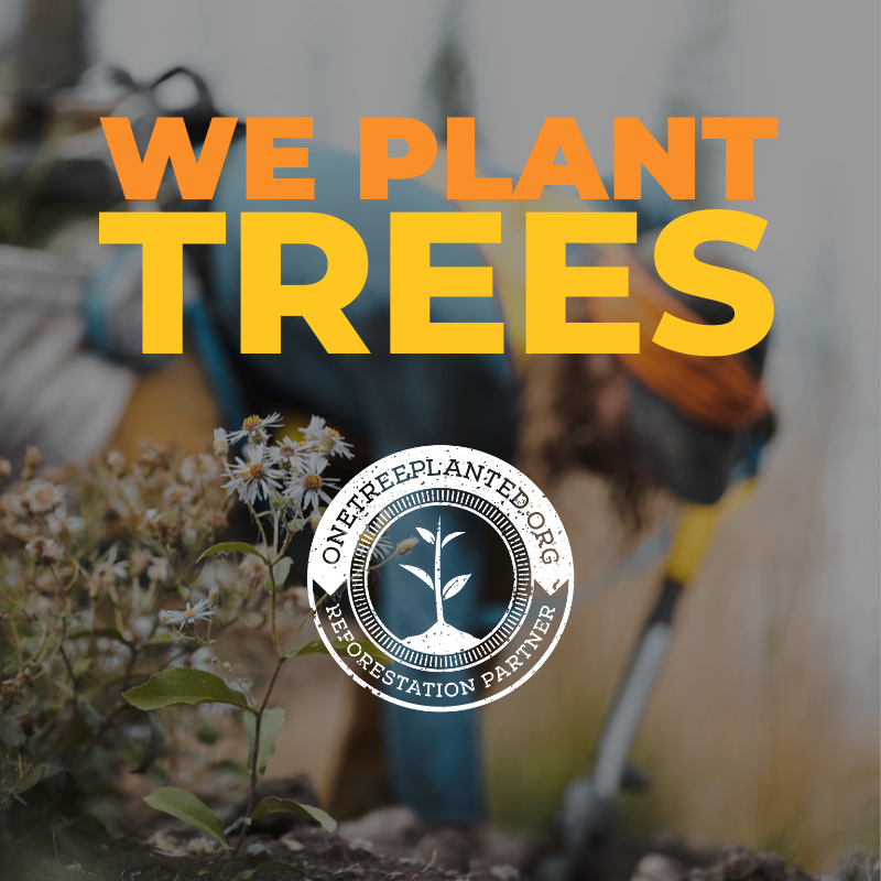One Tree Planted logo showcasing "We Plant Trees"